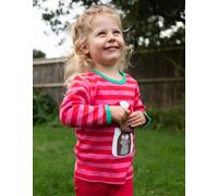 Toby Tiger Organic Mouse and Mushroom Applique Long-Sleeved T-Shirt - 7-8y / 128cm
