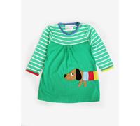 Toby Tiger Multi Sausage Dog Applique Dress in Green | Size: 4-5 Years Toby Tiger Green 4-5 Years