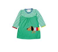 Toby Tiger Organic Multi Sausage Dog Applique LS Dress 2-3y 98cm