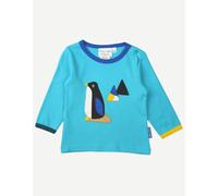 Toby Tiger Organic Penguin Applique Long-Sleeved T-Shirt - 3-6m / 68cm