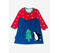 Toby Tiger Organic Penguins' Christmas Applique T-Shirt Dress - 12-18m 86cm
