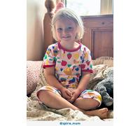 Toby Tiger Organic Picnic Print Short Pyjamas - 12-18m / 86cm