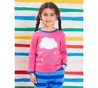 Toby Tiger Cloud Applique Long-Sleeved T-Shirt in Pink | Size: 6-12 m Toby Tiger Pink 6-12 m