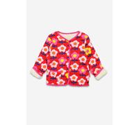 Toby Tiger Organic Pink Flower Print Reversible Jacket - 2-3y / 98cm