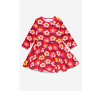 Toby Tiger Organic Pink Flower Print Skater Dress - 3-4y / 104cm