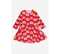 Toby Tiger Organic Pink Flower Print Skater Dress - 6-7y / 122cm