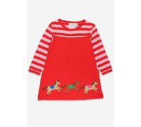 Toby Tiger Organic Pink Horse and Pony Applique Dress - 6-12m / 80cm