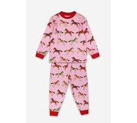 Toby Tiger Organic Pink Horse and Pony Print Pyjamas - 18-24m / 92cm