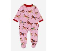 Toby Tiger Organic Pink Horse and Pony Print Sleepsuit - 3-6m / 68cm