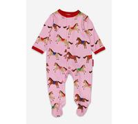 Toby Tiger Organic Pink Horse and Pony Print Sleepsuit - 6-12m / 80cm