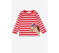 Toby Tiger Organic Pink Horse Applique Long Sleeved T-Shirt - 3-4y / 104cm
