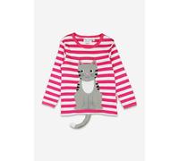 Toby Tiger Organic Pink Kitten Applique Long-Sleeved T-Shirt - 12-18m / 86cm