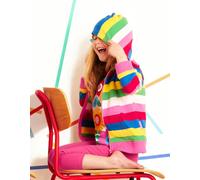 Toby Tiger Organic Pink Multi Stripe Hoodie - 3-4y / 104cm