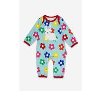 Toby Tiger Organic Rainbow Bloom Bunny Applique Sleepsuit - 6-12m / 80cm