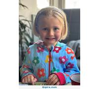 Toby Tiger Organic Rainbow Bloom Print Hoodie - 18-24m / 92cm
