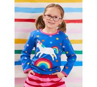 Toby Tiger Organic Rainbow Unicorn Applique Long-Sleeved T-Shirt - 6-12m 80cm