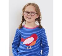 Toby Tiger Organic Red Bird Applique Long-Sleeved T-Shirt - 6-12m 80cm