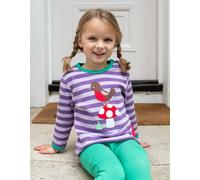 Toby Tiger Organic Robin Applique Long-Sleeved T-Shirt - 3-4y / 104cm