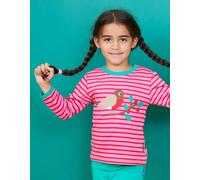 Toby Tiger Robin Applique Long-Sleeved T-Shirt in Pink | Size: 6-12 m Toby Tiger Pink 6-12 m