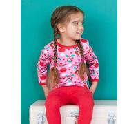 Toby Tiger Robin Print Long-Sleeved T-Shirt in Pink | Size: 4-5 Years Toby Tiger Pink 4-5 Years
