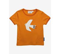 Toby Tiger Seagull Applique Short-Sleeved T-Shirt in Orange | Size: 4-5 Years Toby Tiger Orange 4-5 Years