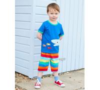 Toby Tiger Organic Shark Applique Short-Sleeved T-Shirt - 3-6m / 68cm