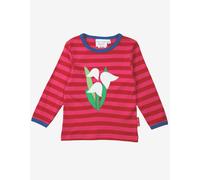 Toby Tiger Snowdrop Applique Long-Sleeved T-Shirt in Pink | Size: 3-4 Years Toby Tiger Pink 3-4 Years