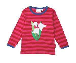 Toby Tiger Organic Snowdrop Applique Long-Sleeved T-Shirt