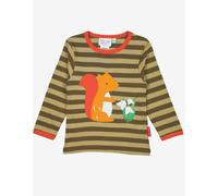 Toby Tiger Squirrel Applique Long-Sleeved T-Shirt in Brown | Size: 6-7 Years Toby Tiger Brown 6-7 Years