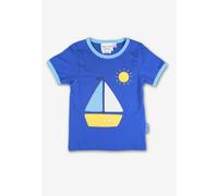 Toby Tiger Organic St Ives Boat Applique Short-Sleeved T-Shirt - 3-4y / 104cm