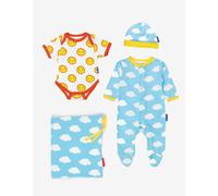 Toby Tiger Organic Sun Cloud Print Baby Gift Set - 6-12m 80cm