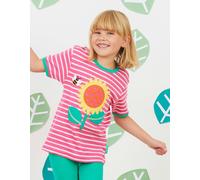 Toby Tiger Organic Sunflower Applique Short-Sleeved T-Shirt - 6-12m / 80cm