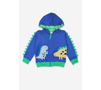 Toby Tiger Organic Tonal Dinosaur Applique Hoodie - 5-6y / 116cm