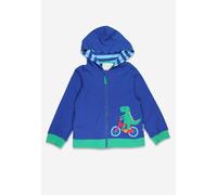 Toby Tiger Organic Toys Bicycle Dinosaur Applique Hoodie - 2-3y / 98cm