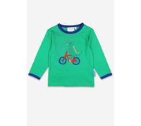 Toby Tiger Organic Toys Bicycle Dinosaur Applique Long-Sleeved T-Shirt - 5-6y / 116cm