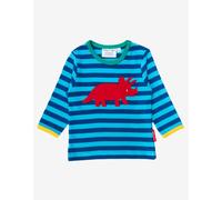 Toby Tiger Organic Triceratops Applique Long-Sleeved T-Shirt - 3-6m / 68cm