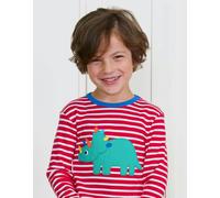 Toby Tiger Organic Triceratops Applique Long-Sleeved T-Shirt - 3-6m / 68cm