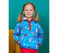 Toby Tiger Woodland Print Cosy Fleece Sweatshirt in Blue | Size: 4-5 Years Toby Tiger Blue 4-5 Years