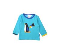 Toby Tiger Penguin Applique Long-Sleeved T-Shirt in Blue | Size: 7-8 Years Toby Tiger Blue 7-8 Years