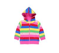 Toby Tiger Organic Pink Multi Stripe Hoodie - 12-18m / 86cm