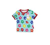 Toby Tiger Rainbow Bloom Bunny Pocket Applique Short-Sleeved T-Shirt | Size: 2-3 Years Toby Tiger Multicolor 2-3 Years