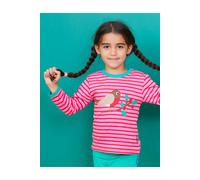 Toby Tiger Robin Applique Long-Sleeved T-Shirt in Pink | Size: 6-12 m Toby Tiger Pink 6-12 m