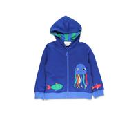Toby Tiger Sea Creature Applique Hoodie in Blue | Size: 18-24 m Toby Tiger Blue 18-24 m