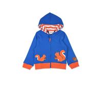 Toby Tiger Squirrel Applique Hoodie in Blue | Size: 6-7 Years Toby Tiger Blue 6-7 Years