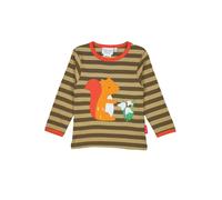 Toby Tiger Squirrel Applique Long-Sleeved T-Shirt in Brown | Size: 12-18 m Toby Tiger Brown 12-18 m