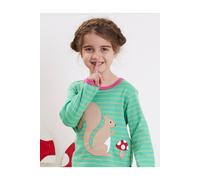 Toby Tiger Squirrel Applique Long-Sleeved T-Shirt in Green | Size: 6-12 m Toby Tiger Green 6-12 m
