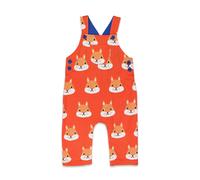 Toby Tiger Squirrel Print Dungarees in Orange | Size: 12-18 m Toby Tiger Orange 12-18 m