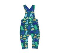 Toby Tiger Tonal Dinosaur Print Dungarees in Green | Size: 3-4 Years Toby Tiger Green 3-4 Years