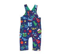 Toby Tiger Toys Print Dungarees | Size: 3-4 Years Toby Tiger Multicolor 3-4 Years