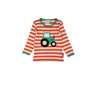 Toby Tiger Tractor Applique Long-Sleeved T-Shirt in Orange | Size: 18-24 m Toby Tiger Orange 18-24 m